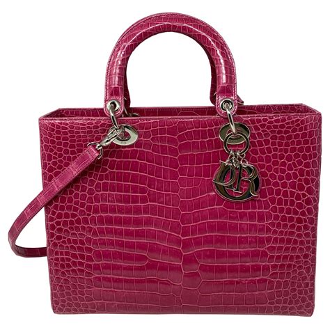 crocodile dior bag|lady dior crocodile bag.